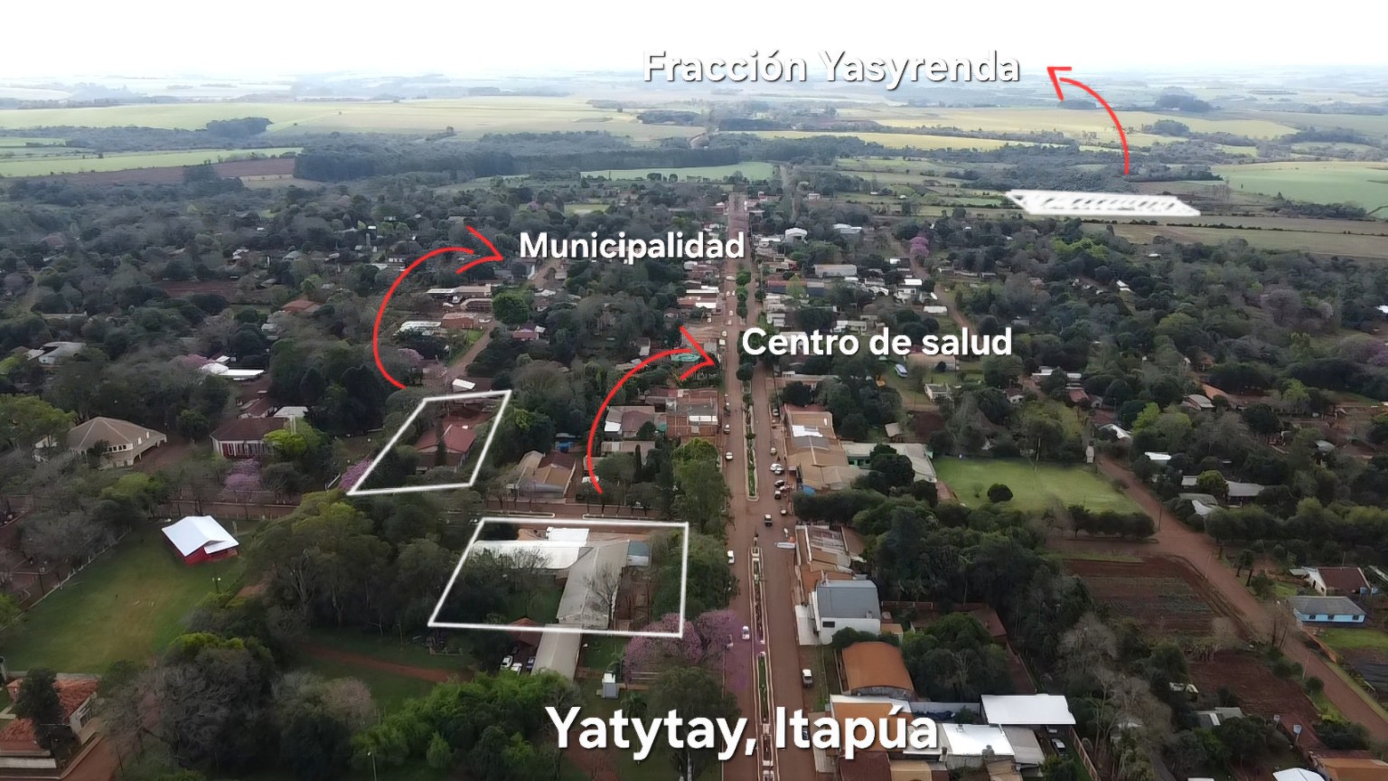Imagen de referencia que señala Yasyrenda respecto al centro de Yatytay